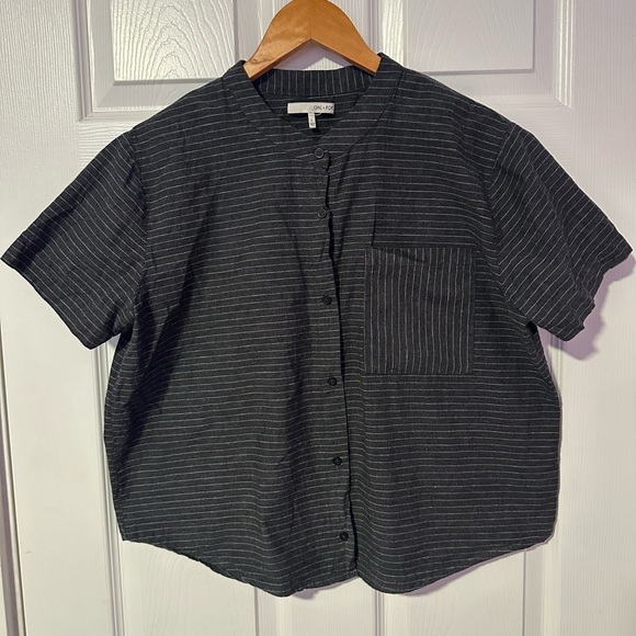 OAK + FORT Tops - #196. Oak + Fort Short Sleeve Button Up Top